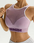 Women’s Mesh Letter Racerback Sports Bra