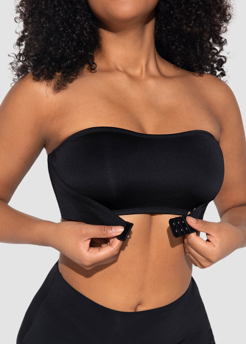 Front Closure Wireless Push-Up Bandeau Bra