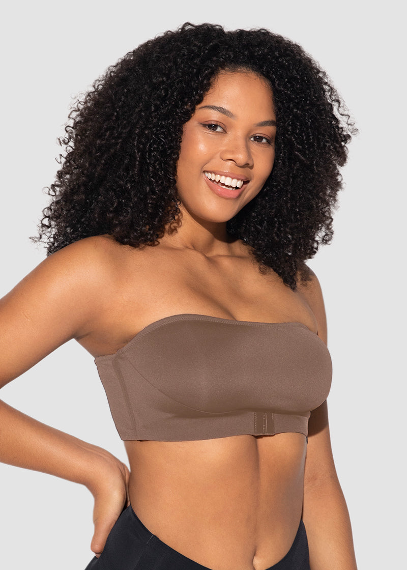 Front Closure Wireless Push-Up Bandeau Bra