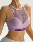 Women’s Mesh Letter Racerback Sports Bra