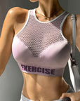 Women’s Mesh Letter Racerback Sports Bra